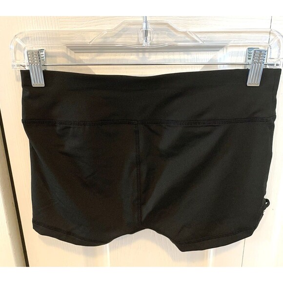 Anonymous Shorts Womens Small Athletic Lattice Hem Sides Scuba Stretch Pull-on - Picture 2 of 4